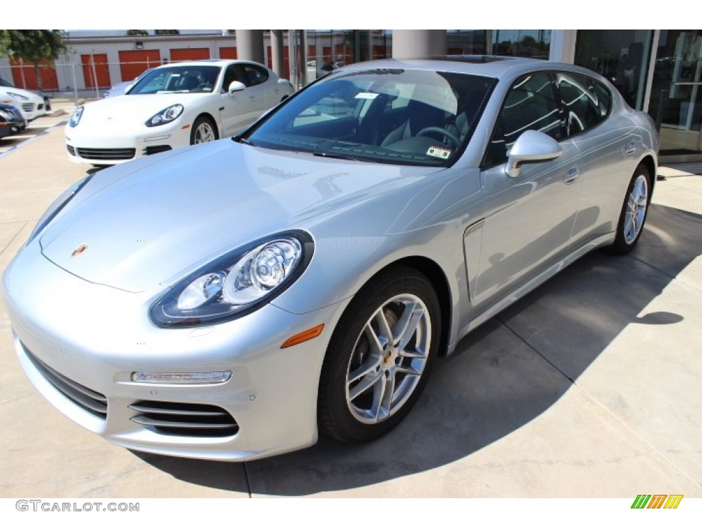 Rhodium Silver Metallic 2014 Porsche Panamera Standard Panamera Model Exterior Photo #87488375