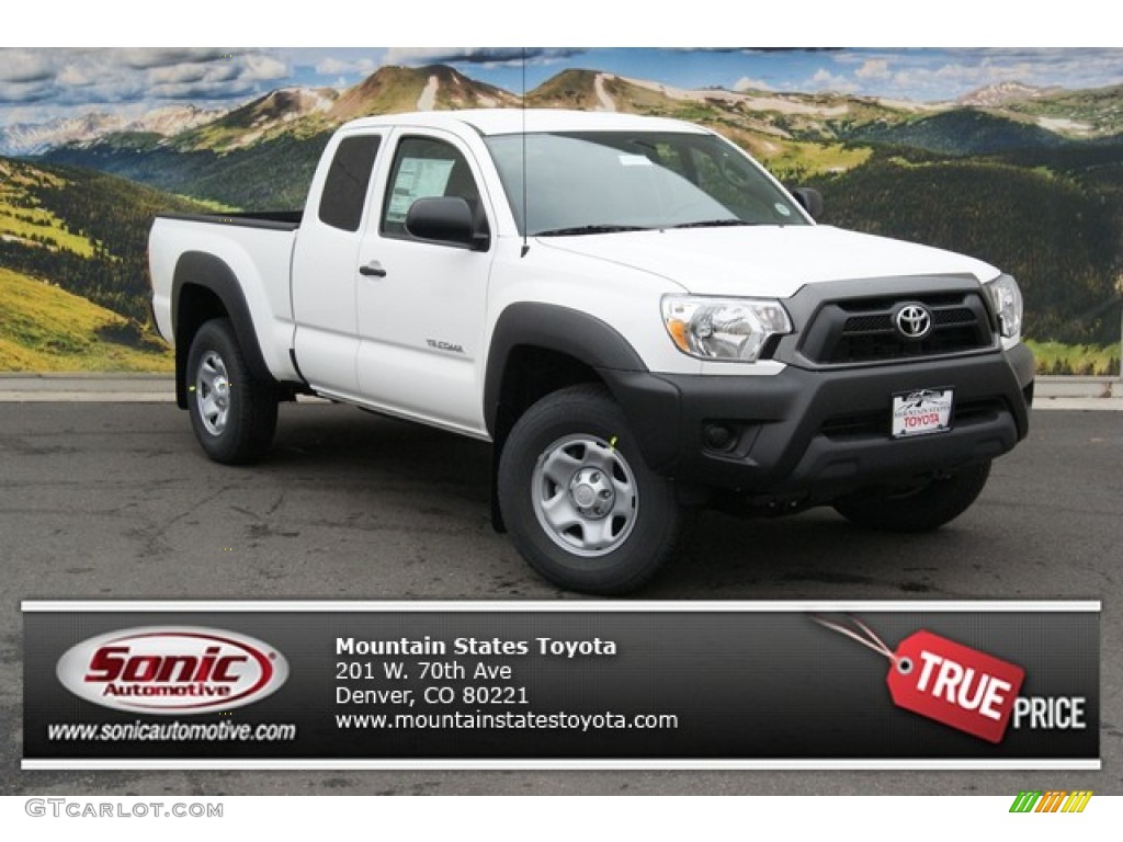 2014 Tacoma Access Cab 4x4 - Super White / Graphite photo #1