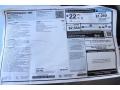 2014 Porsche Panamera Standard Panamera Model Window Sticker
