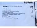 2014 Porsche Panamera Standard Panamera Model Window Sticker