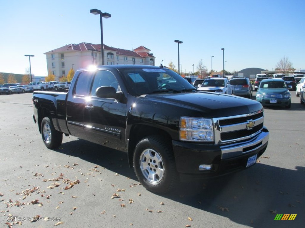2011 Silverado 1500 LT Extended Cab 4x4 - Black / Ebony photo #1