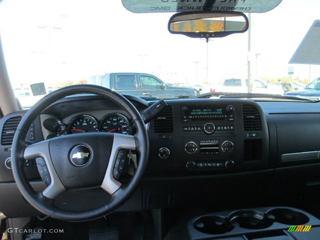 2011 Chevrolet Silverado 1500 LT Extended Cab 4x4 Ebony Dashboard Photo #87491315