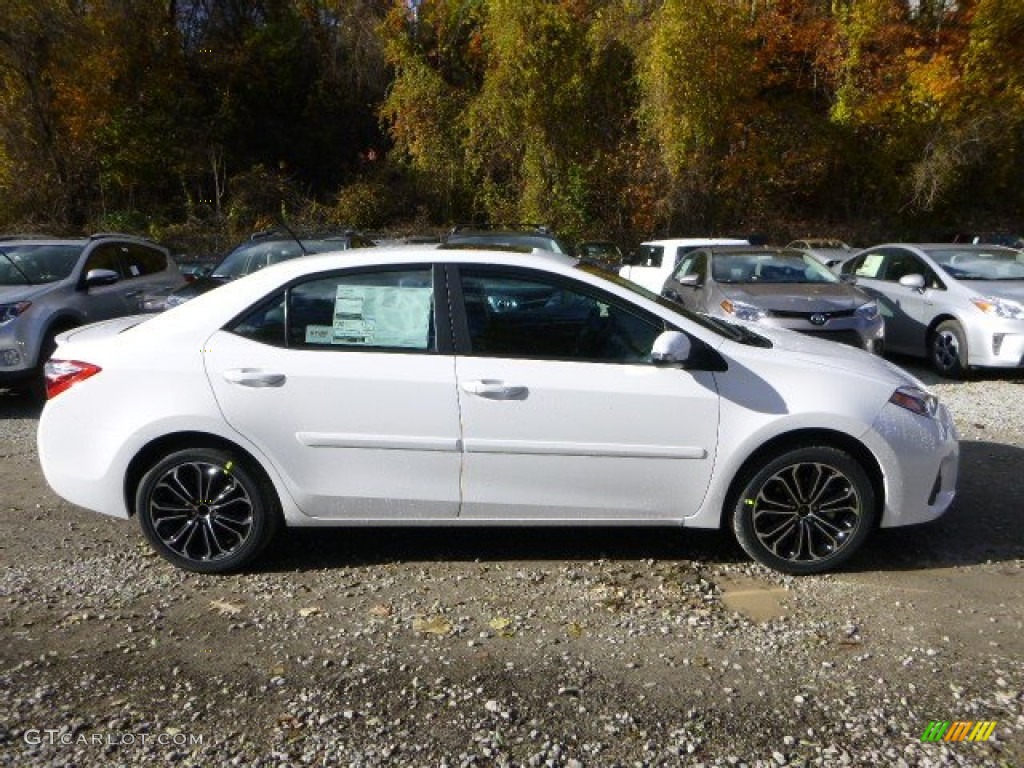 2014 Corolla S - Super White / Black photo #2