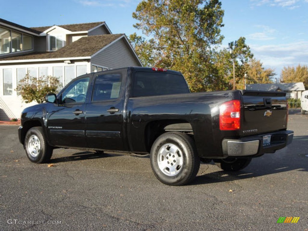 2007 Silverado 1500 LT Crew Cab - Black / Dark Titanium Gray photo #3