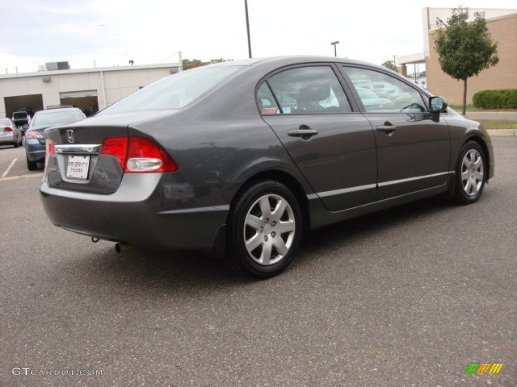 2010 Civic LX Sedan - Polished Metal Metallic / Gray photo #6