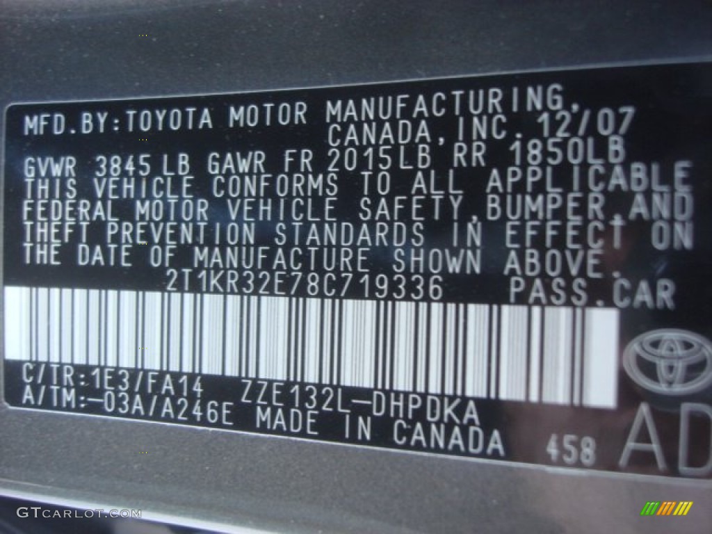 2008 Matrix  - Phantom Gray Pearl / Dark Charcoal photo #23