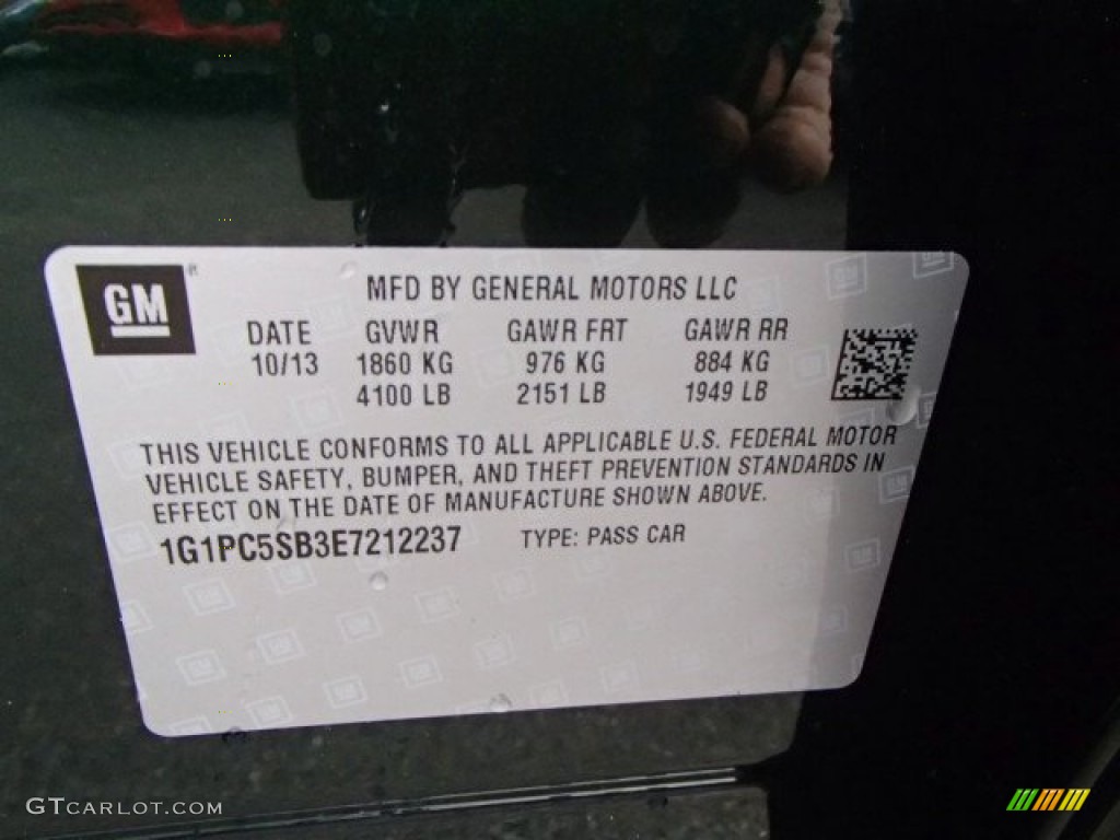 2014 Cruze LT - Rainforest Green Metallic / Jet Black photo #20