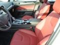 2014 Ford Fusion Brick Red Interior Front Seat Photo