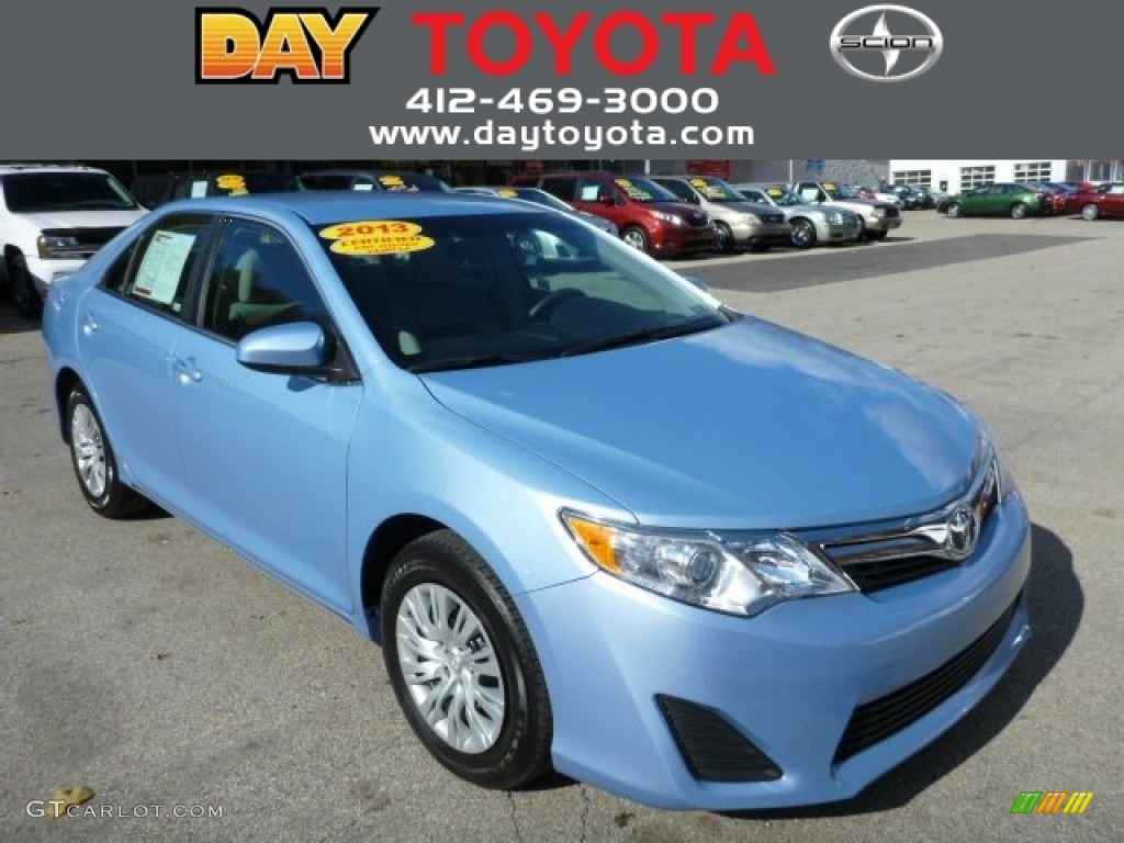 2013 Camry LE - Clearwater Blue Metallic / Ash photo #1