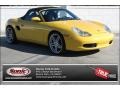 2000 Speed Yellow Porsche Boxster   photo #1