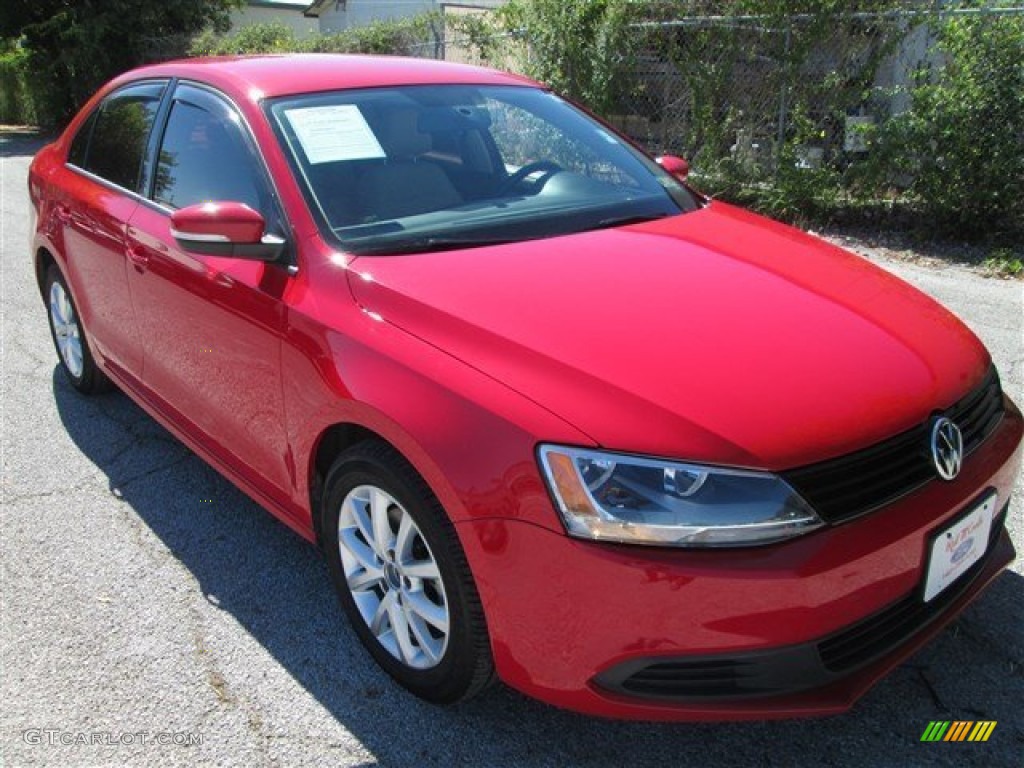 Tornado Red Volkswagen Jetta