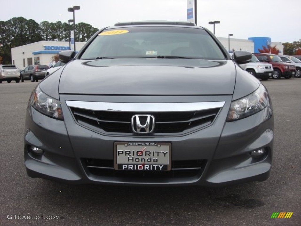 2011 Accord EX-L V6 Coupe - Polished Metal Metallic / Ivory photo #9