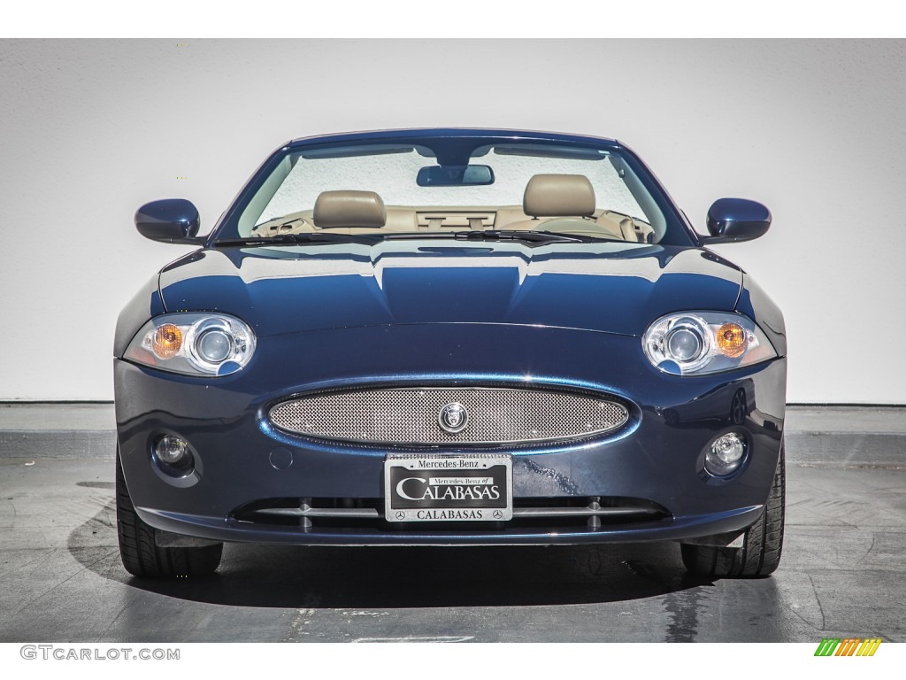 2008 XK XK8 Convertible - Indigo Metallic / Caramel photo #2