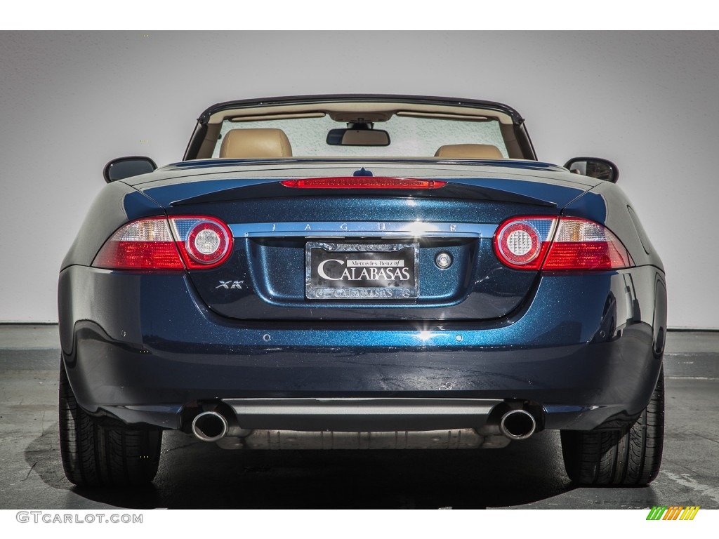 2008 XK XK8 Convertible - Indigo Metallic / Caramel photo #3