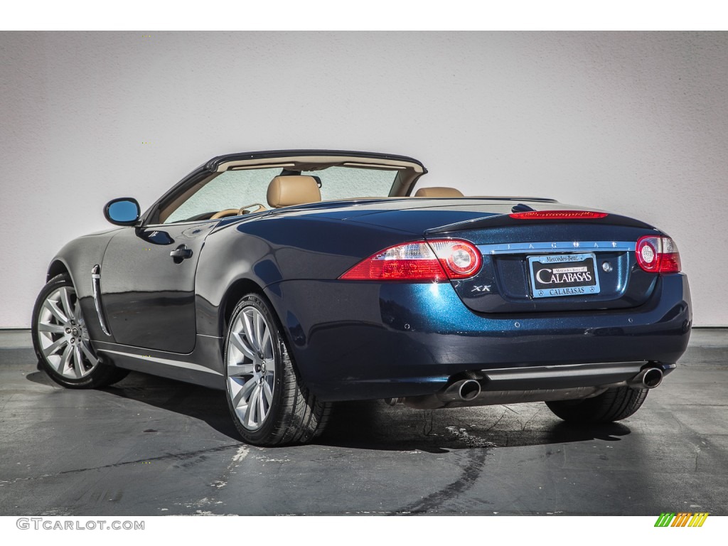 2008 XK XK8 Convertible - Indigo Metallic / Caramel photo #10