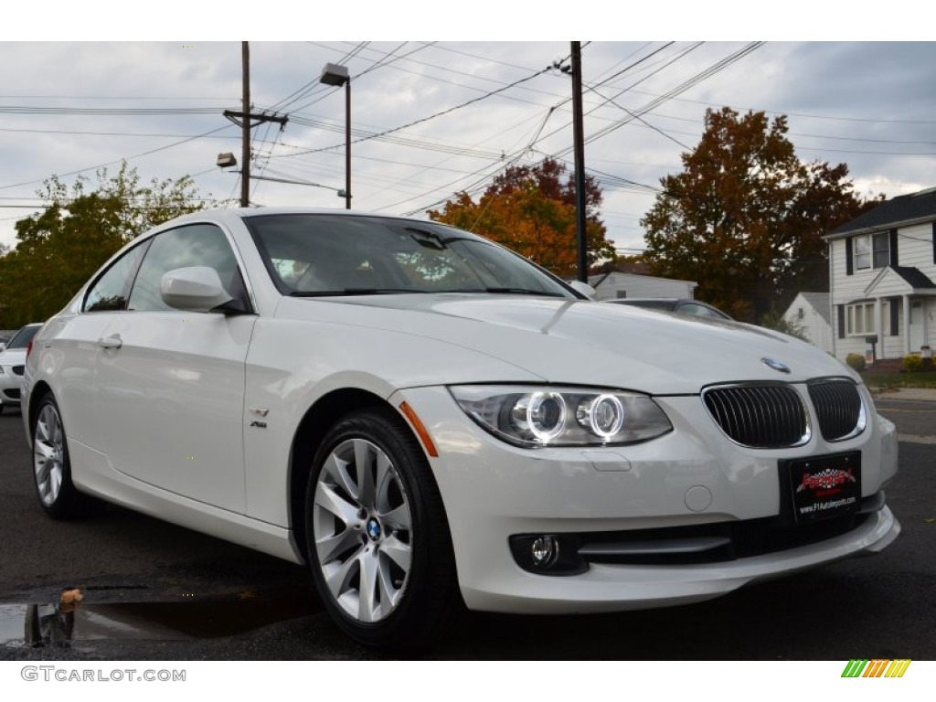 2011 3 Series 328i xDrive Coupe - Alpine White / Cream Beige photo #3