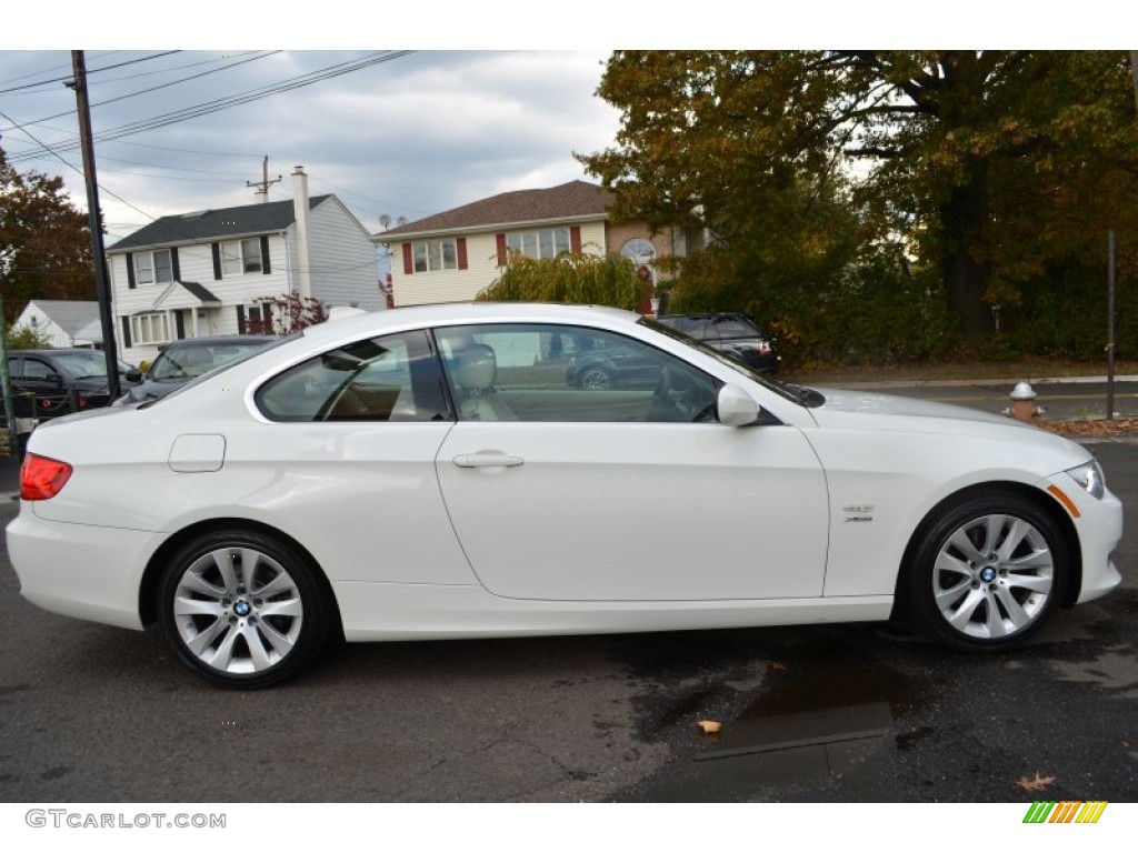 2011 3 Series 328i xDrive Coupe - Alpine White / Cream Beige photo #4