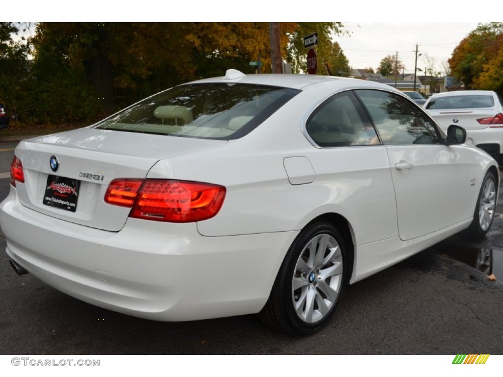 2011 3 Series 328i xDrive Coupe - Alpine White / Cream Beige photo #5