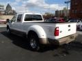 2012 White Platinum Metallic Tri-Coat Ford F350 Super Duty Lariat Crew Cab 4x4 Dually  photo #8