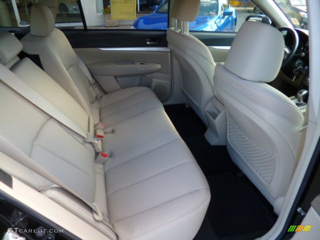 2011 Outback 2.5i Premium Wagon - Crystal Black Silica / Warm Ivory photo #5