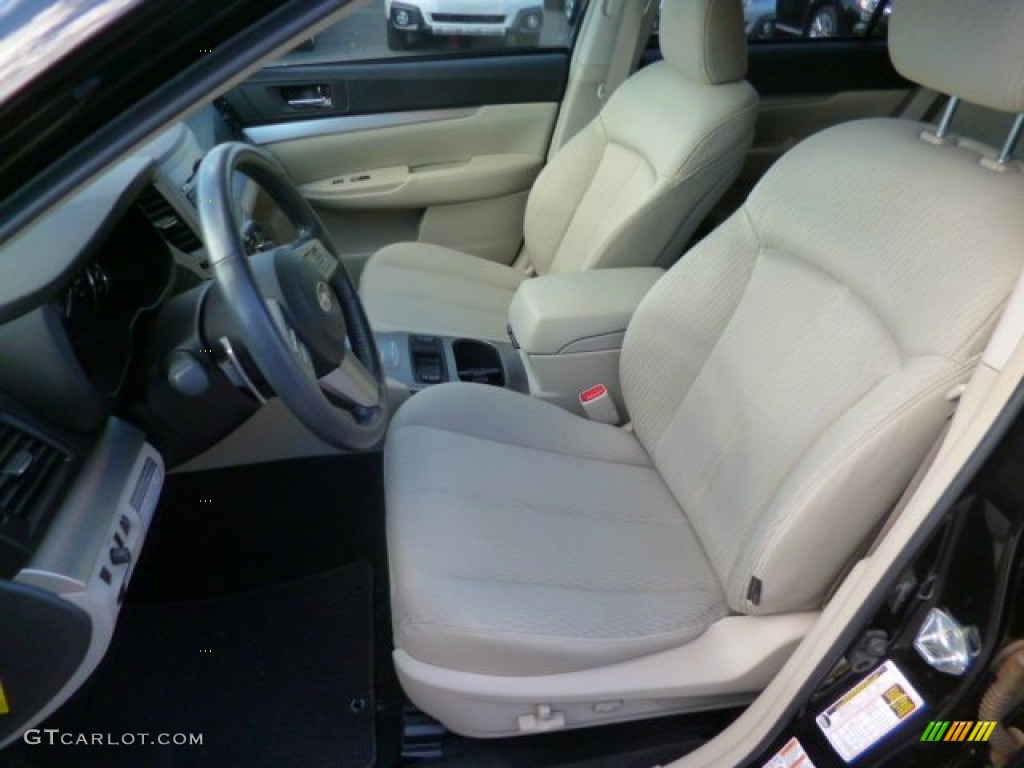 2011 Outback 2.5i Premium Wagon - Crystal Black Silica / Warm Ivory photo #7