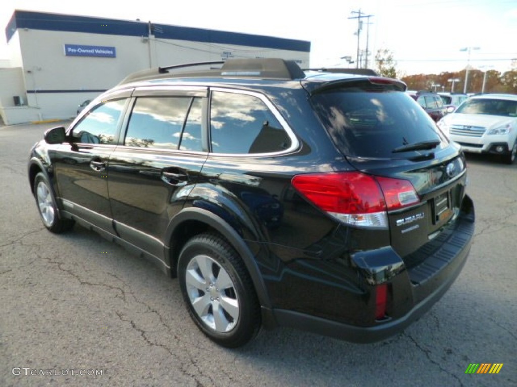 2011 Outback 2.5i Premium Wagon - Crystal Black Silica / Warm Ivory photo #9