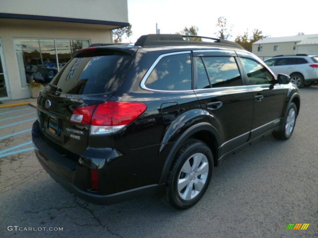 2011 Outback 2.5i Premium Wagon - Crystal Black Silica / Warm Ivory photo #11