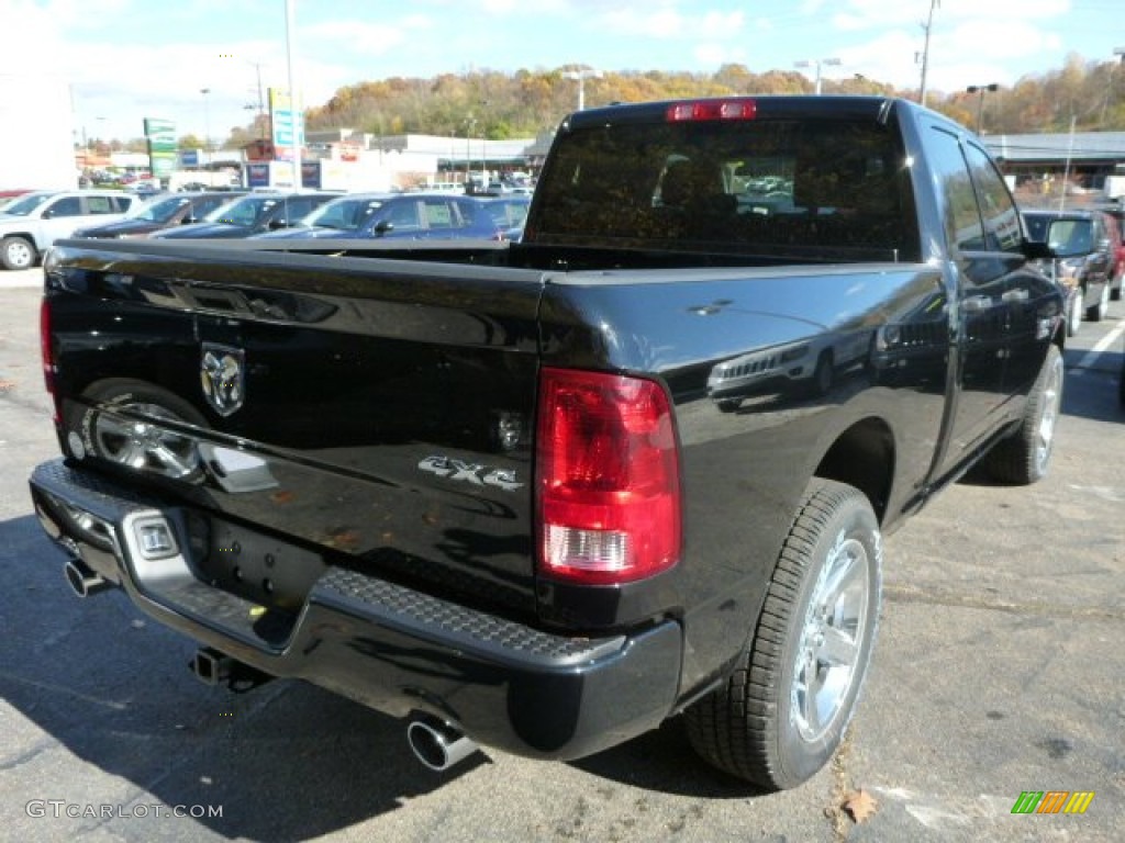 2014 1500 Express Quad Cab 4x4 - Black / Black/Diesel Gray photo #6