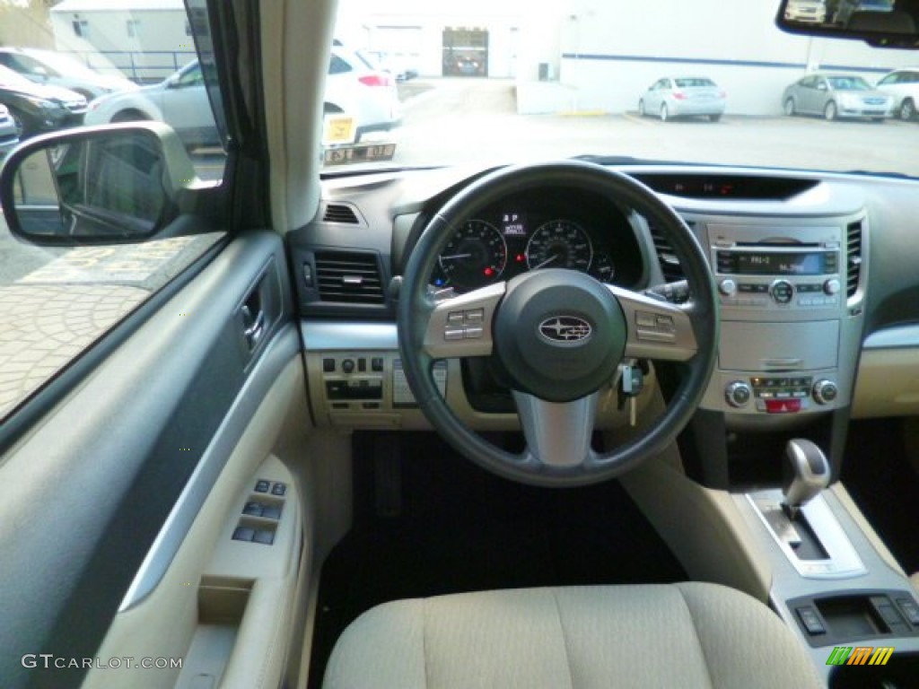 2011 Outback 2.5i Premium Wagon - Crystal Black Silica / Warm Ivory photo #15