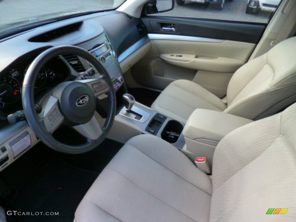 2011 Outback 2.5i Premium Wagon - Crystal Black Silica / Warm Ivory photo #16