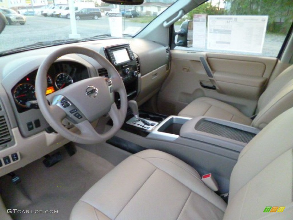 Almond Interior 2014 Nissan Titan SL Crew Cab 4x4 Photo #87513622
