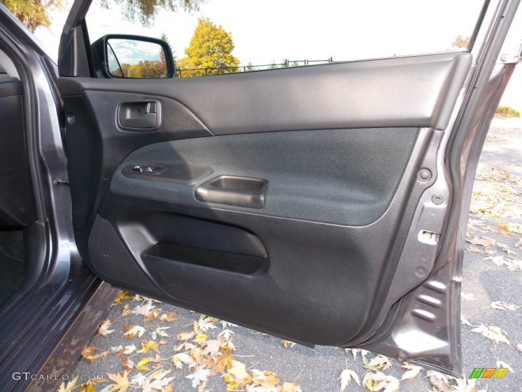 2006 Mitsubishi Lancer Evolution IX MR Black Alcantara Door Panel Photo #87513709