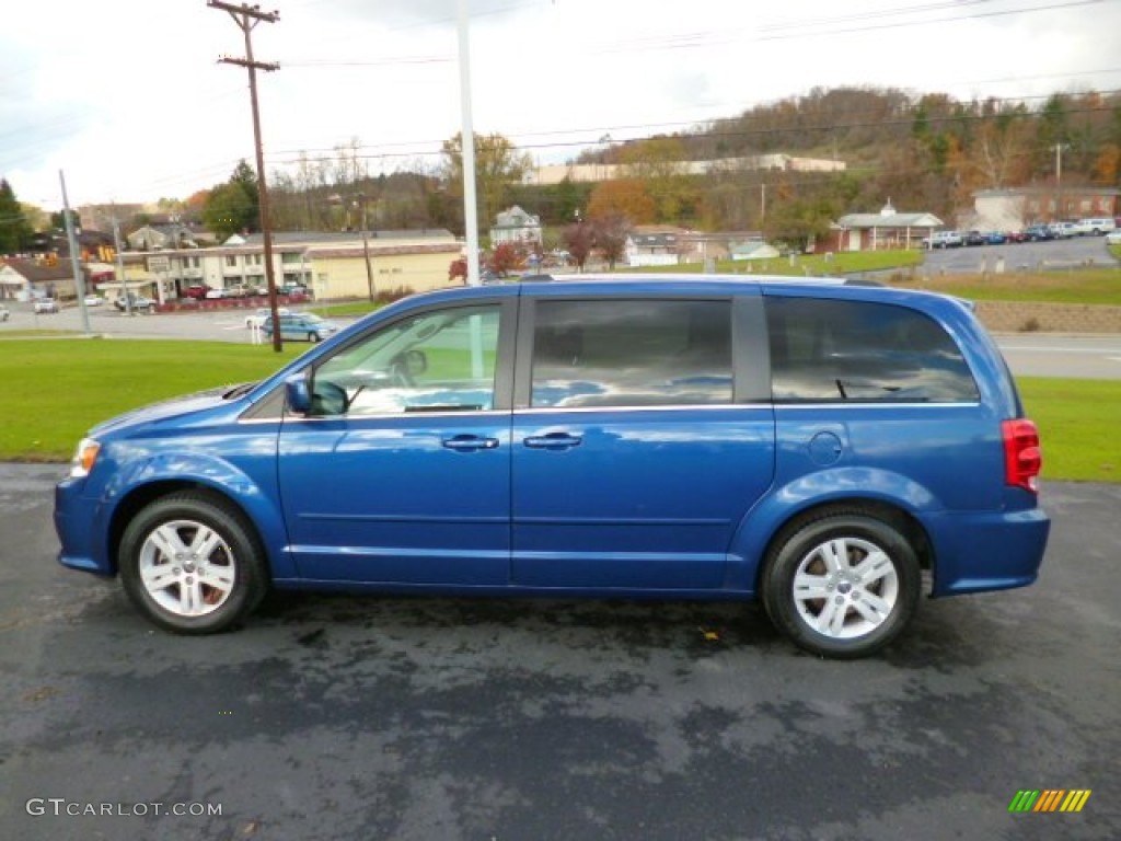 2011 Grand Caravan Crew - Deep Water Blue Pearl / Black/Light Graystone photo #4