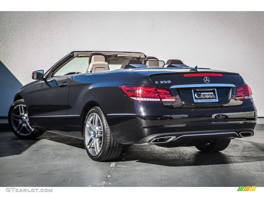 2014 E 350 Cabriolet - Obsidian Black Metallic / Silk Beige/Espresso Brown photo #2