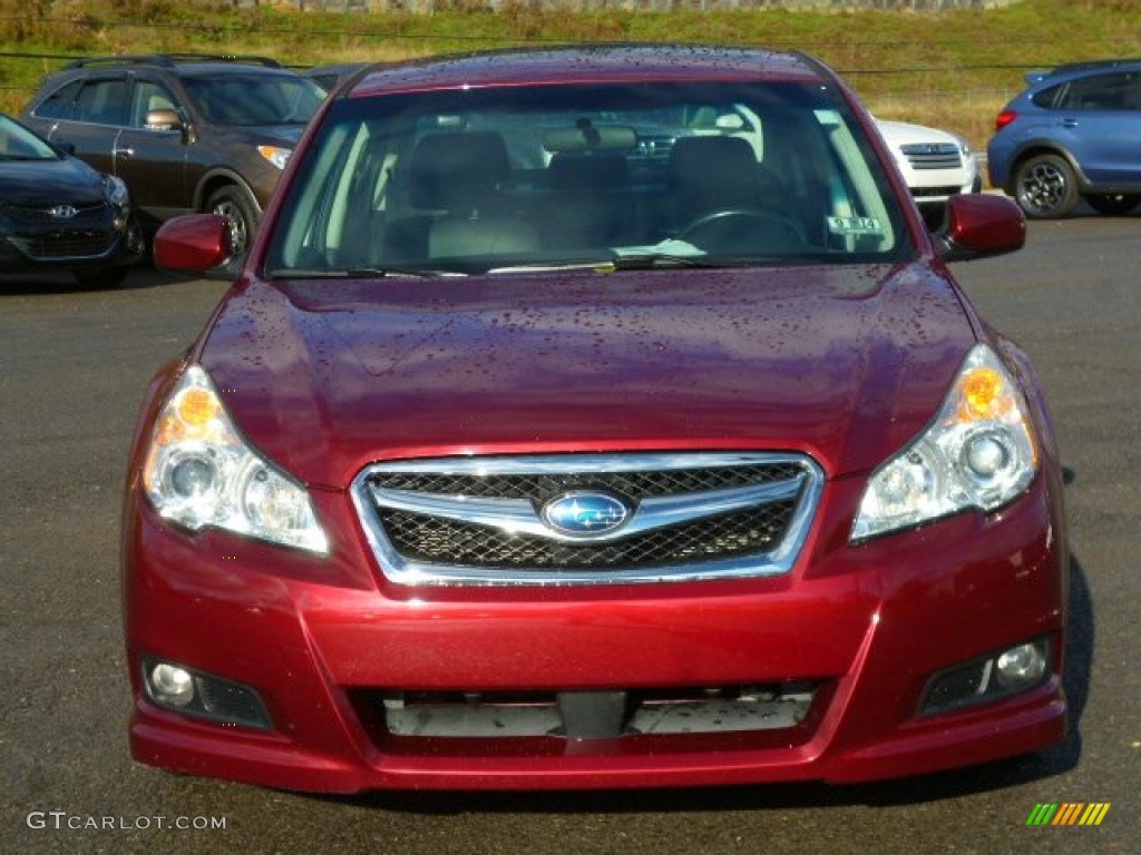 2011 Legacy 3.6R Limited - Ruby Red Pearl / Off-Black photo #2