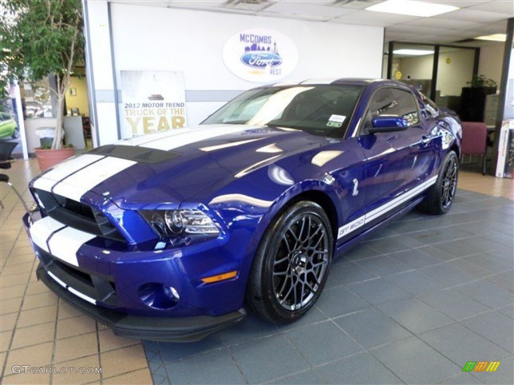 2014 Mustang Shelby GT500 SVT Performance Package Coupe - Deep Impact Blue / Shelby Charcoal Black/White Accents photo #1