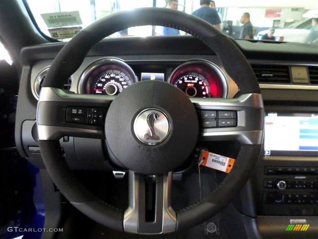 2014 Mustang Shelby GT500 SVT Performance Package Coupe - Deep Impact Blue / Shelby Charcoal Black/White Accents photo #16