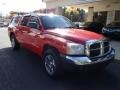 2005 Flame Red Dodge Dakota SLT Quad Cab 4x4  photo #2