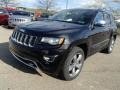 2014 Brilliant Black Crystal Pearl Jeep Grand Cherokee Overland 4x4  photo #2