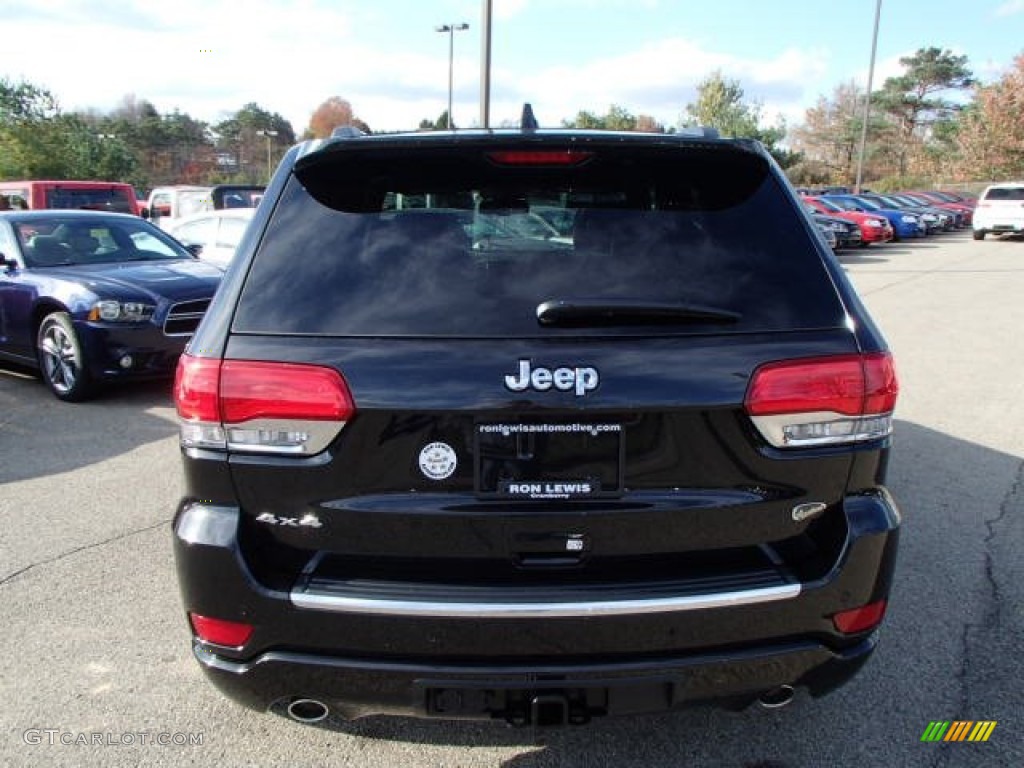 2014 Grand Cherokee Overland 4x4 - Brilliant Black Crystal Pearl / Overland Morocco Black photo #7