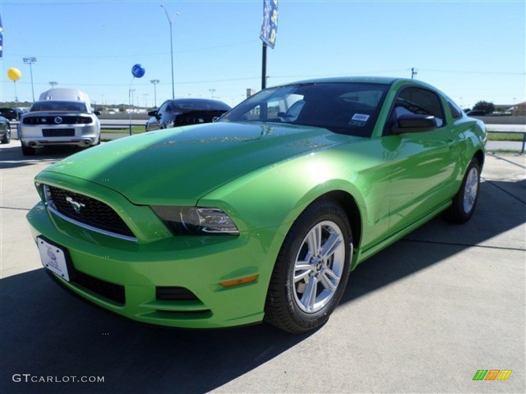 2014 Mustang V6 Coupe - Gotta Have it Green / Charcoal Black photo #1