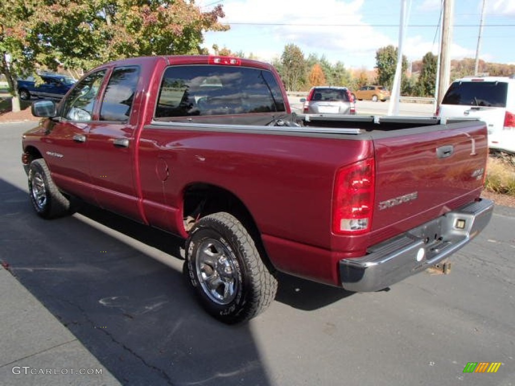 2003 Ram 1500 SLT Quad Cab 4x4 - Dark Garnet Red Pearl / Dark Slate Gray photo #6