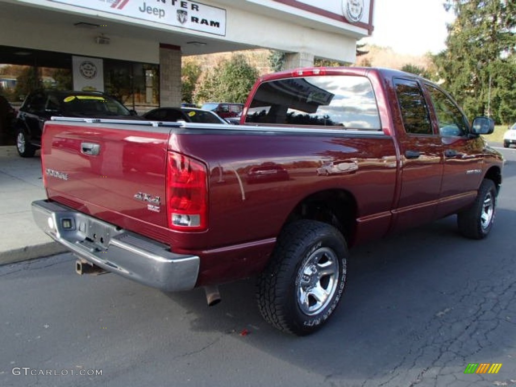 2003 Ram 1500 SLT Quad Cab 4x4 - Dark Garnet Red Pearl / Dark Slate Gray photo #8