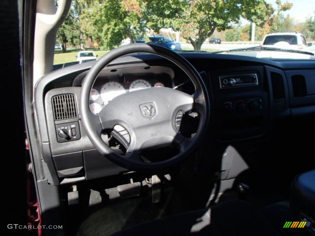 2003 Ram 1500 SLT Quad Cab 4x4 - Dark Garnet Red Pearl / Dark Slate Gray photo #14