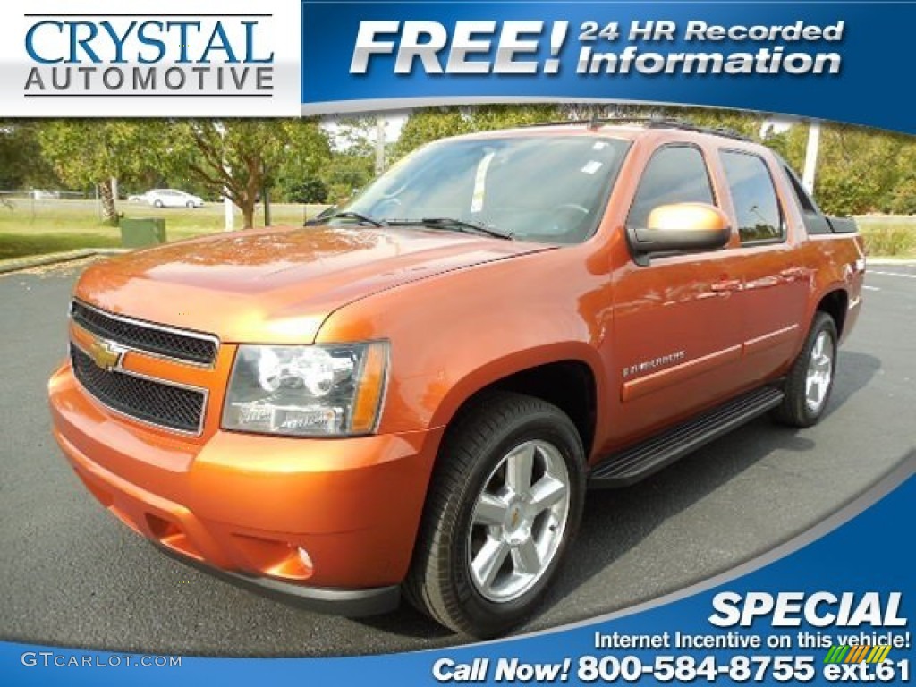 2007 Avalanche LTZ - Sunburst Orange Metallic / Ebony/Light Cashmere photo #1