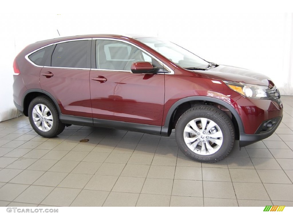 2014 CR-V EX-L - Basque Red Pearl II / Gray photo #3