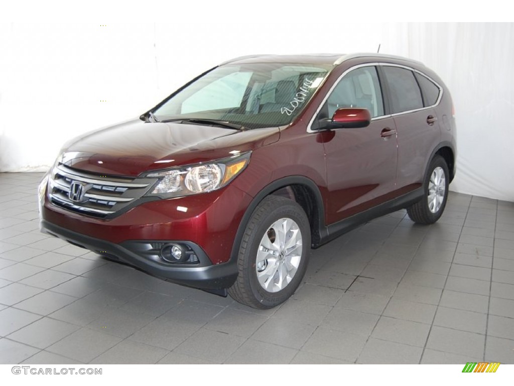 2014 CR-V EX-L - Basque Red Pearl II / Gray photo #5