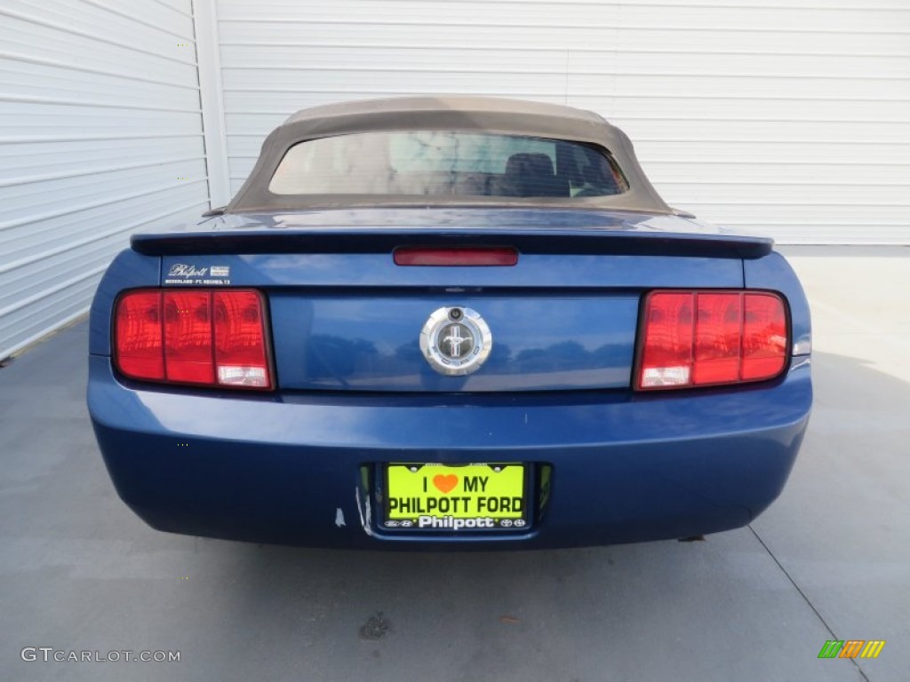 2007 Mustang V6 Premium Convertible - Vista Blue Metallic / Dark Charcoal photo #5