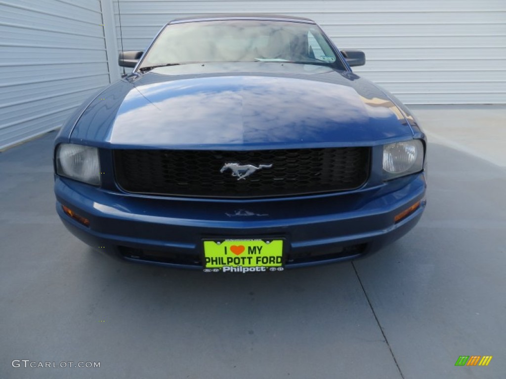 2007 Mustang V6 Premium Convertible - Vista Blue Metallic / Dark Charcoal photo #8