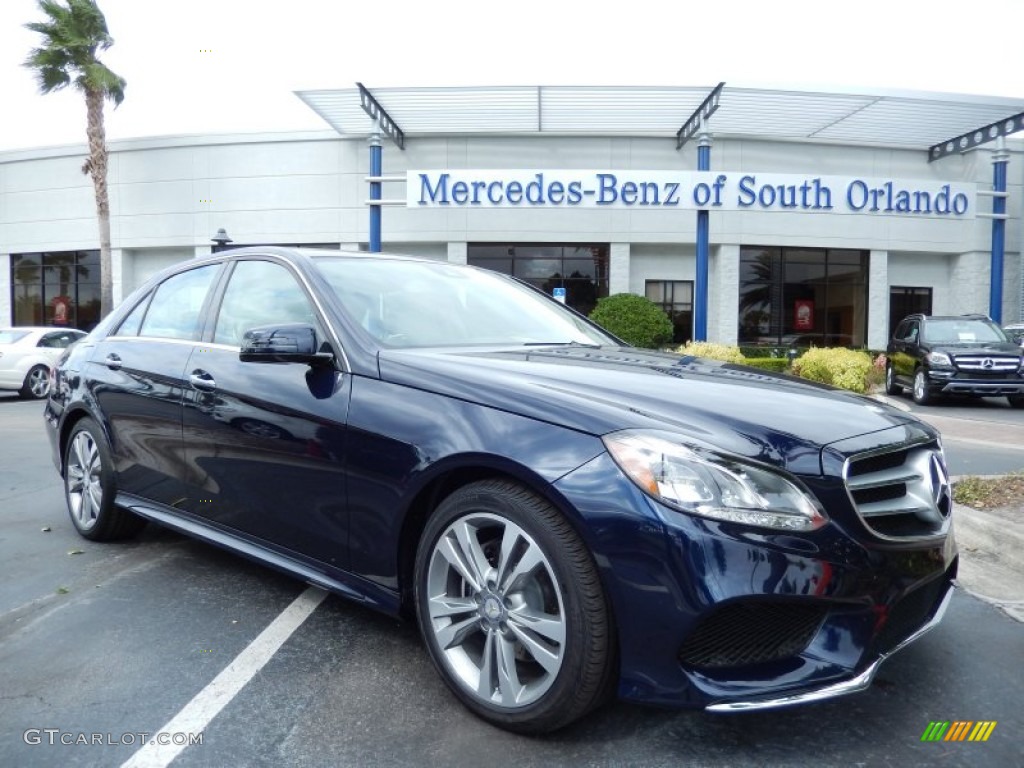 2014 E 350 Sport Sedan - Lunar Blue Metallic / Silk Beige/Espresso Brown photo #1